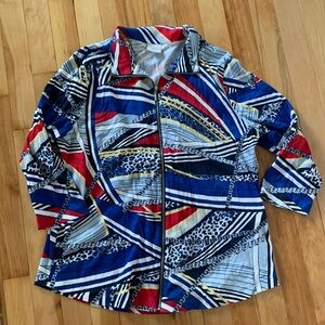 Women’s Weekends by Chico’s Fill Zip Light Weight Sweatshirt